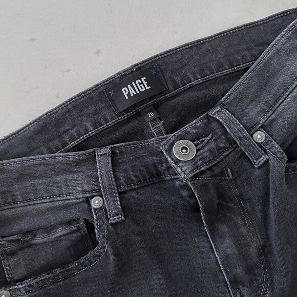 PAIGE DENIM SKINNY JEANS IN BLACK - Picture 3 of 4